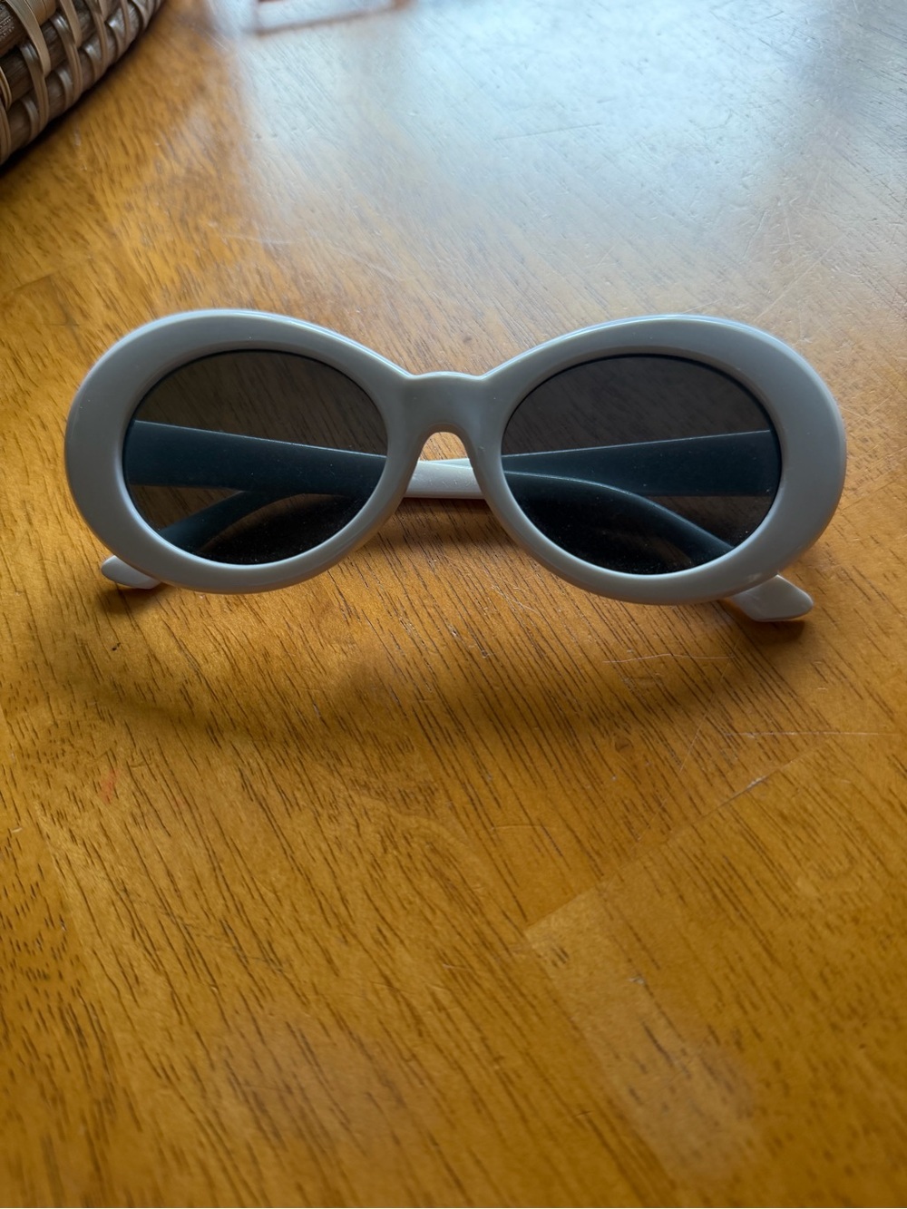 White Oval Sunglasses